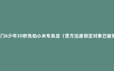 厦门6少年30秒洗劫小米专卖店（警方迅速锁定对象已被捕）